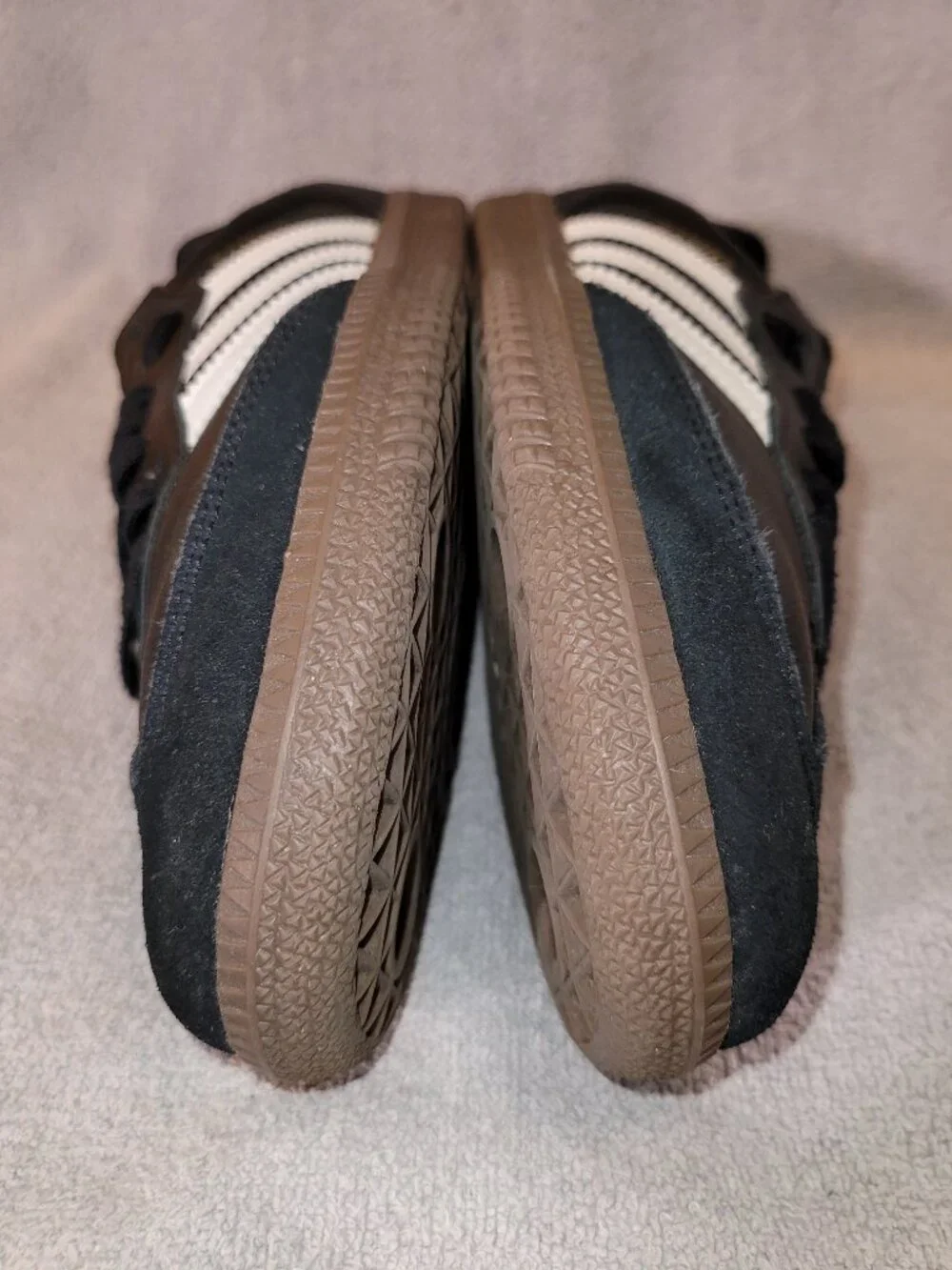 Adidas Samba OG Mens Size 7.5 Black White Brown Gum Sole Sneakers B75807 (#2493)
